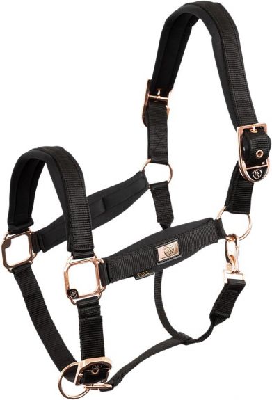 BR halster Rose Gold Zwart Cob nodig? - ruitershopbeerens.nl