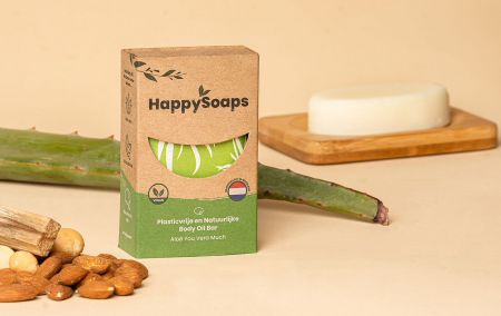 The Happy Soaps Body Oil Bar Aloe You Vera Much Groen 70 gram nodig? - ruitershopbeerens.nl