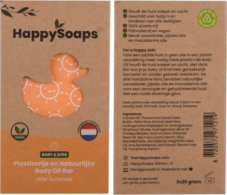 The Happy Soaps Body Oil Bar Little Sunshine Wit 60 gr nodig? - ruitershopbeerens.nl