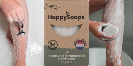The Happy Soaps Shaving Bar Aloe Vera 80 gram nodig? - ruitershopbeerens.nl